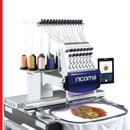 Ricoma TC-1501-10S 15-Needle Single Head Embroidery Machine with 10 ...